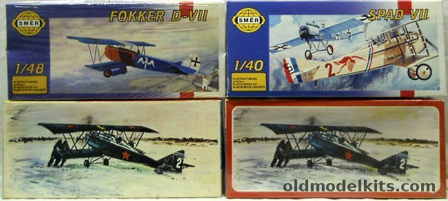 SMER 1/40 Spad VII / 1/48 Fokker D-VII / 1/50 106 Ansaldo SVA-5 / 1/50 106 Ansaldo SVA-5 plastic model kit